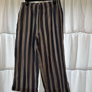 Old Navy Casual Striped Linen Blend Wide Leg Pant XL
